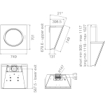 Elica 75厘米 900m³/h OM Air 傾斜煙囪式抽油煙機 (白色)